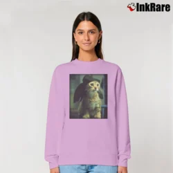 Women’s Keanu Movie Funny Cat Relaxed Sweatshirt in light pink | Soft, Laid-Back Vibe