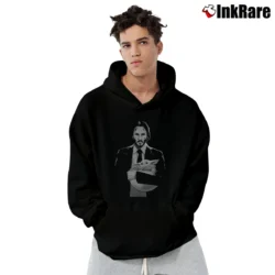 Men’s Keanu Reeves Baby Yoda Funny Star Wars Pullover Hoodie in black | Cozy, Durable, Modern Fit