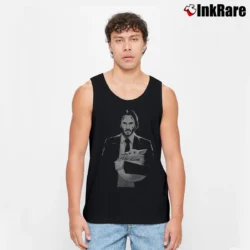 Men’s Keanu Reeves Baby Yoda Funny Star Wars Tank Top in black | Breathable, Active-Friendly Design