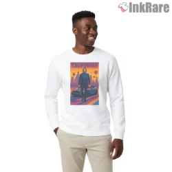 Keanu Reeves California Sunset Driver Shirt on graphic shirt for men graphic tee