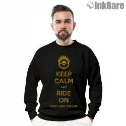 Keep Calm And Ride On Mad Max Shiny And Chrome Shirt on graphic shirt for men graphic tee