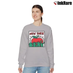 Women’s Keith Haring Uniqlo Sprz Ny Art Relaxed Sweatshirt in sport grey | Soft, Laid-Back Vibe