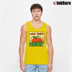 Men’s Keith Haring Uniqlo Sprz Ny Art Tank Top in yellow | Breathable, Active-Friendly Design