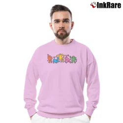 Men’s Keith Haring Urban Outters Graphic Crewneck Sweatshirt in light pink | Cozy Fabric, Clean Style
