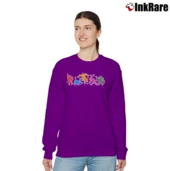 Women’s Keith Haring Urban Street Art Relaxed Sweatshirt in purple | Soft, Laid-Back Vibe