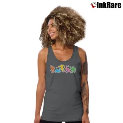 Women’s Keith Haring Urban Street Art Tank Top in charcoal | Lightweight, Movement-Friendly