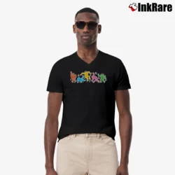 Men’s Keith Haring Urban Street Art V-Neck Tee in black | Sharp, Breathable, Everyday Staple