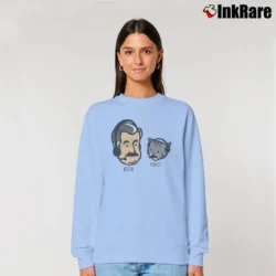 Women’s keith hernandez hadji for Baseball and Pop Culture Fans Relaxed Sweatshirt in light blue | Soft, Laid-Back Vibe