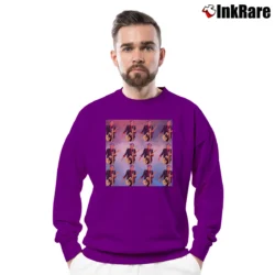 Men’s Keith Richards Rolling Stone Crewneck Sweatshirt in purple | Cozy Fabric, Clean Style