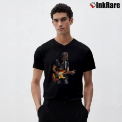 Men’s Keith Urban Electrifying Guitar Colorful Vibes V-Neck Tee in black | Sharp, Breathable, Everyday Staple