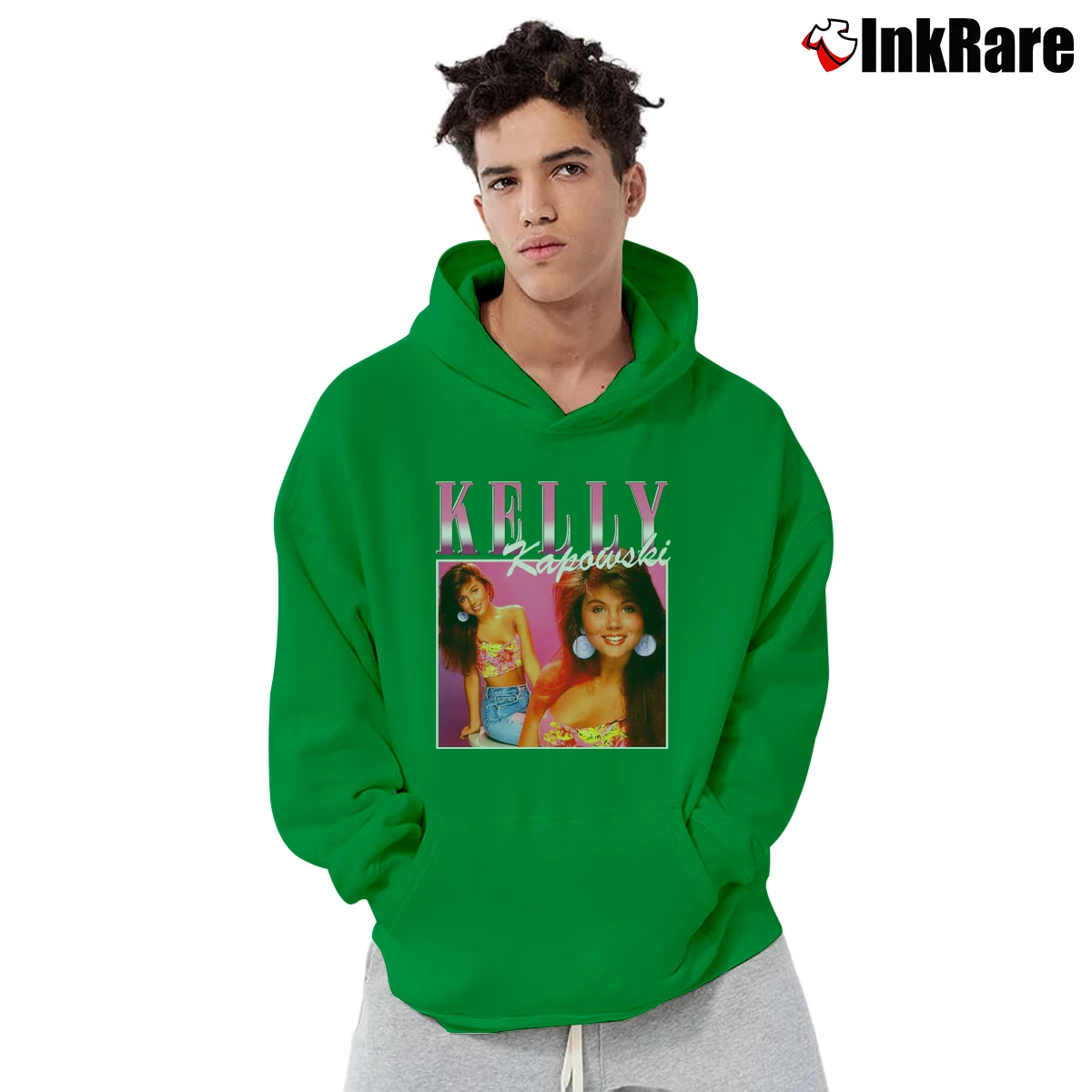 Men’s Kelly Kapowski Saved By The Bell Gift Pullover Hoodie in irish green | Cozy, Durable, Modern Fit