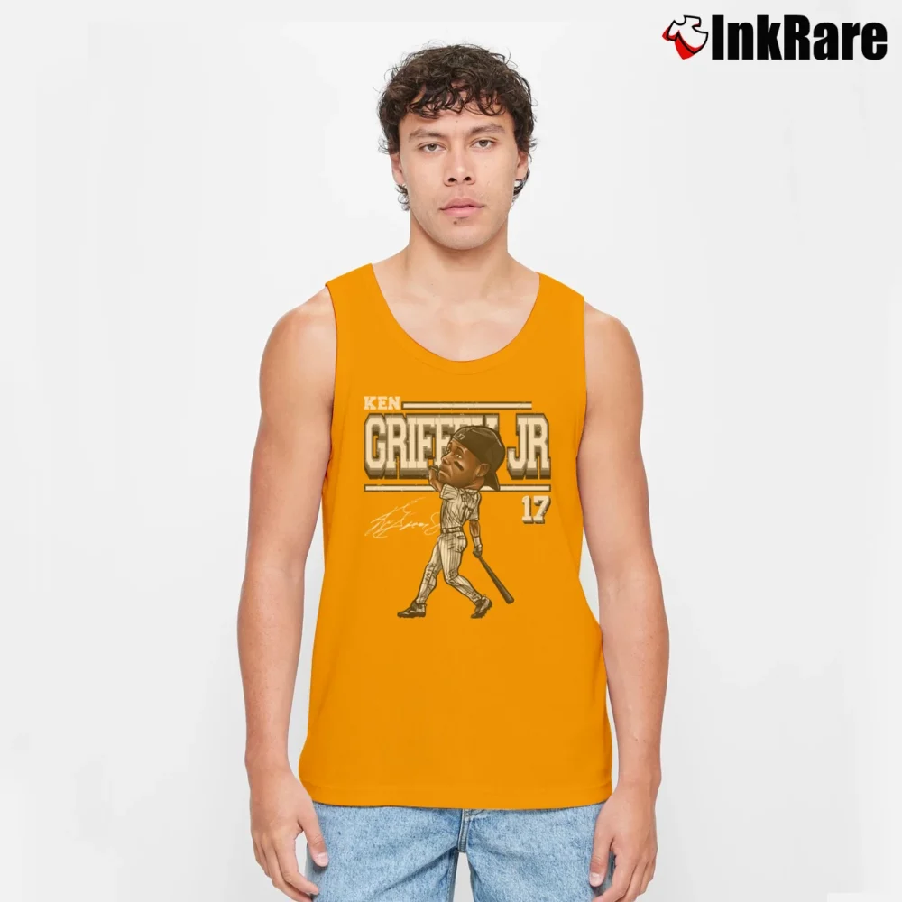 Men’s ken griffey jr chicago white sox mlb legend baseball fan Tank Top in orange | Breathable, Active-Friendly Design