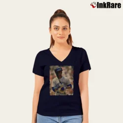 Women’s ken griffey jr seattle mariners for MLB Legends Fans V-Neck Tee in navy | Chic Neckline, Soft Texture