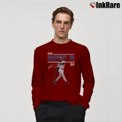 Men’s ken griffey jr the kid basketball legend for Sports Icon Fans Long-Sleeve Shirt in maroon | Sleek, Lightweight, Year-Round Wear
