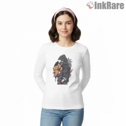 Ken Kaneki Winter Streetwear Anime Hoodie Style Shirt on white long sleeve shirt for women graphic tee