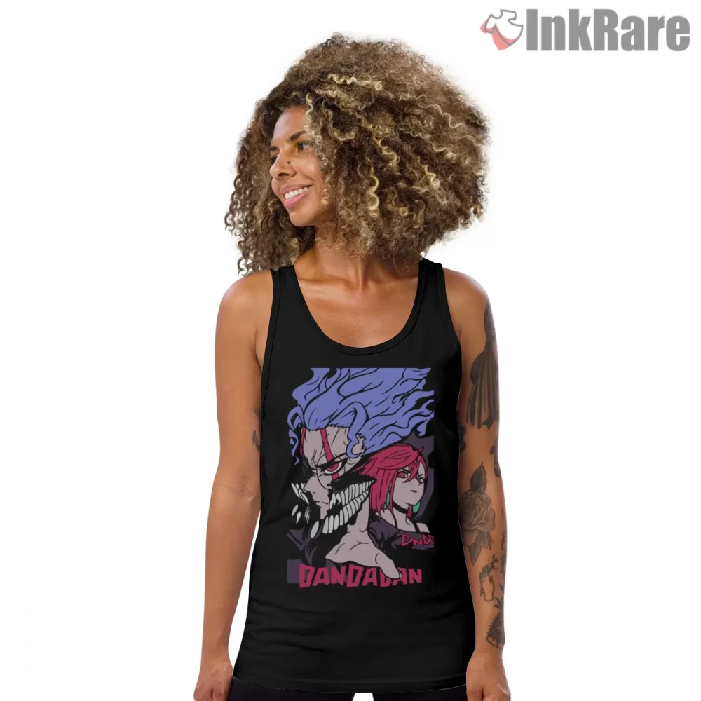 Ken Takakura And Momo Ayase Paranormal Battle Shirt on black tank top for women graphic tee