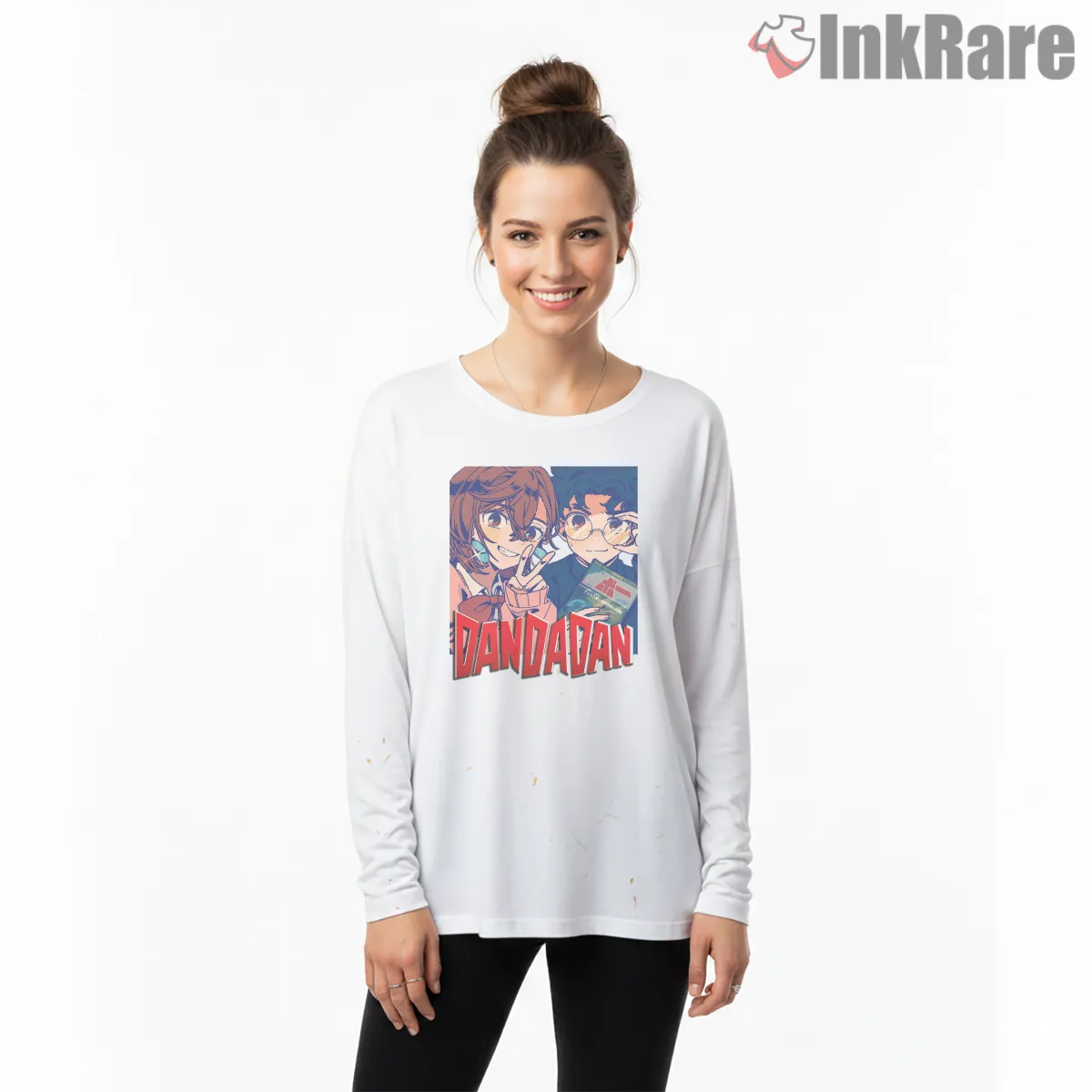 Ken Takakura And Momo Ayase Retro Anime Poster Long Sleeve White Ken Takakura And Momo Ayase Retro Anime Poster Shirt on white long sleeve shirt for women graphic tee