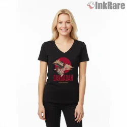 Ken Takakura And Momo Ayase Turbo Granny Battle Shirt on black v-neck shirt for women graphic tee