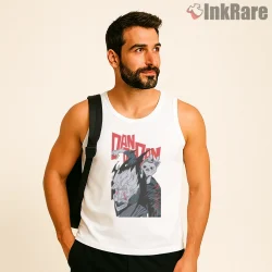 Ken Takakura Turbo Granny Curse Transformation Dandadan Shirt on white tank top for men graphic tee