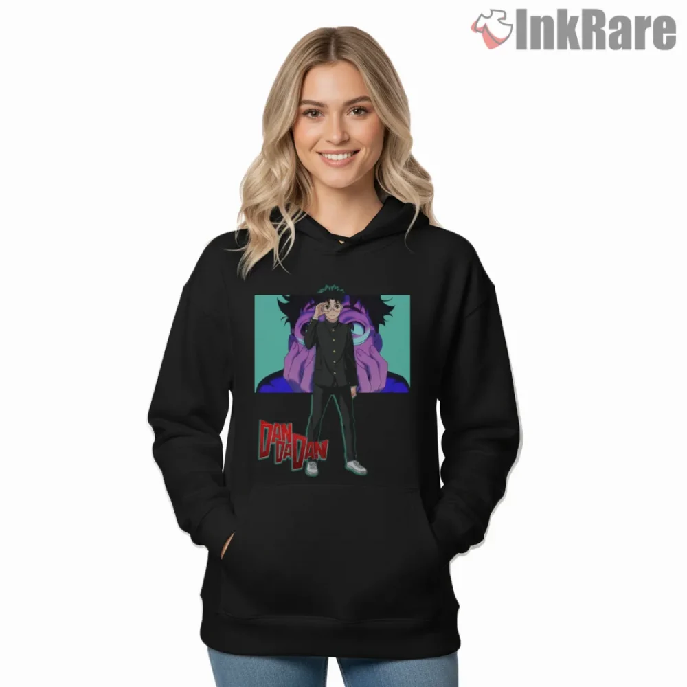 Ken Takakura Unlikely Paranormal Hero Anime Shirt on black hoodie for women graphic tee
