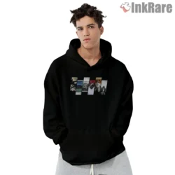 Kendrick Lamar Albums Timeline Vertical Cover Collage Shirt on black hoodie for men graphic tee