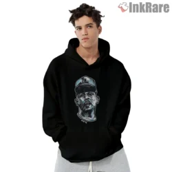Kendrick Lamar Alright Era La Cap Sketch Shirt on black hoodie for men graphic tee