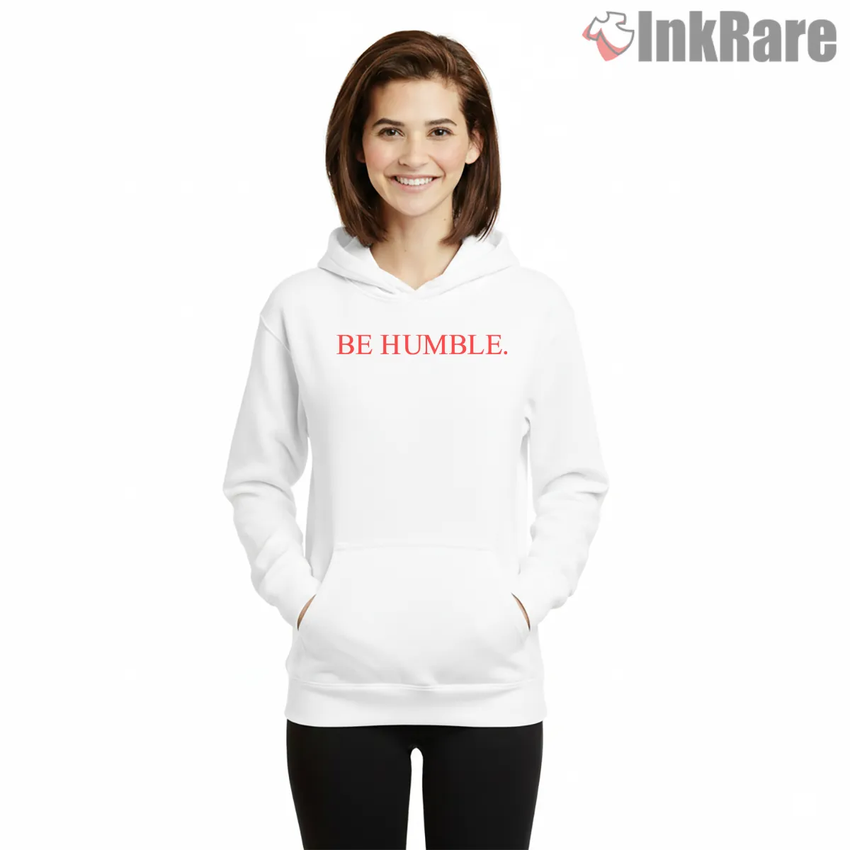 Kendrick Lamar Be Humble Minimal Typography Hoodie White Kendrick Lamar Be Humble Minimal Typography Shirt on white hoodie for women graphic tee