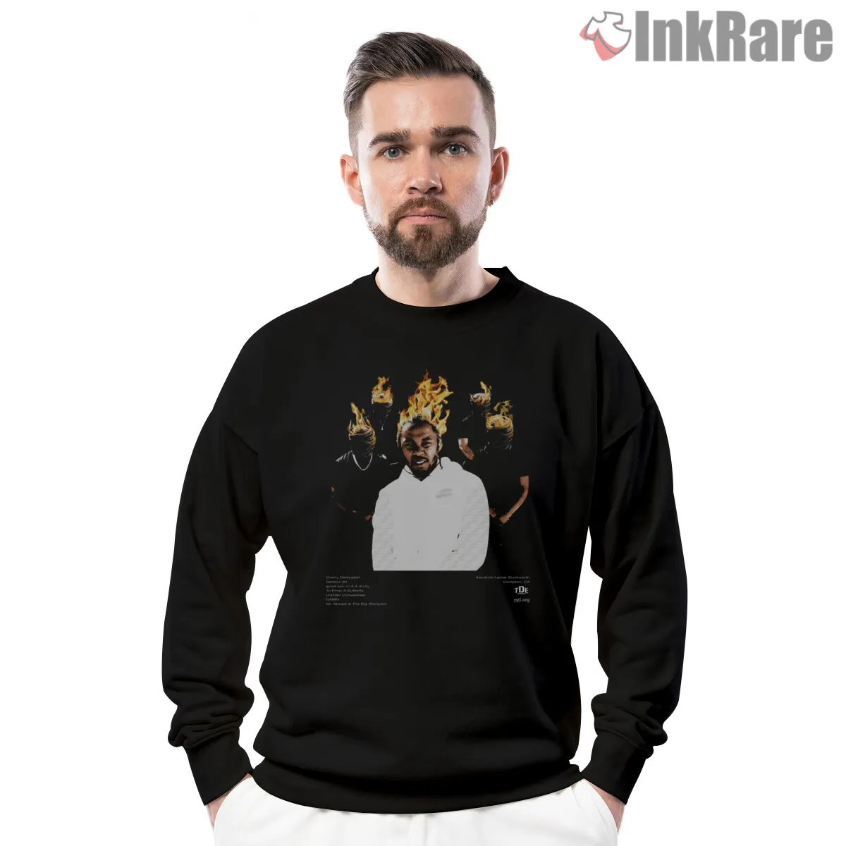 Kendrick Lamar Big Me Flaming Halo Portrait Shirt Kendrick Lamar Big Me Flaming Halo Portrait Shirt on graphic shirt for men graphic tee