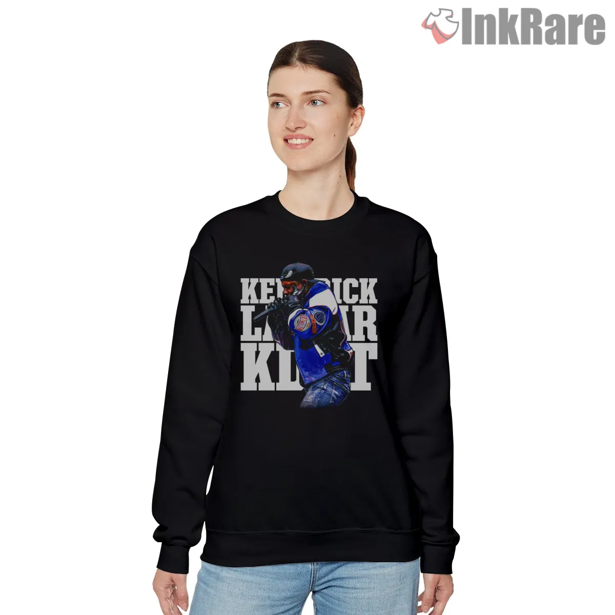 Kendrick Lamar Blue Varsity Jacket Performance Pose Shirt Kendrick Lamar Blue Varsity Jacket Performance Pose Shirt on graphic shirt for women graphic tee