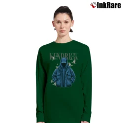 Women’s Kendrick Lamar Butterfly Style Long-Sleeve Top in forest green | Sleek, Versatile, All-Season