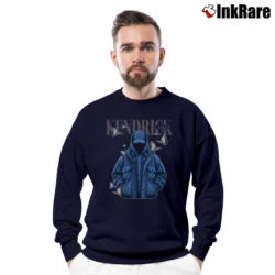 Men’s Kendrick Lamar Butterfly Style Crewneck Sweatshirt in navy | Cozy Fabric, Clean Style
