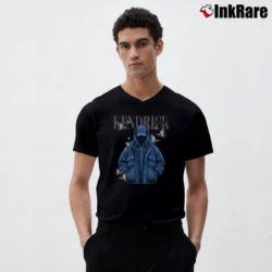 Men’s Kendrick Lamar Butterfly Style V-Neck Tee in black | Sharp, Breathable, Everyday Staple