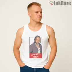 Kendrick Lamar Chains And Braids Illustrated Portrait Shirt on white tank top for men graphic tee