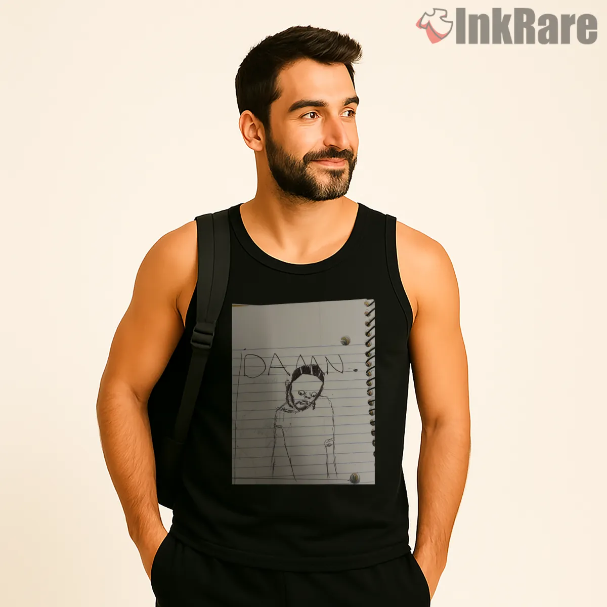 Kendrick Lamar Damn Spiral Notebook Sketch Art Tank Top Black Kendrick Lamar Damn Spiral Notebook Sketch Art Shirt on black tank top for men graphic tee