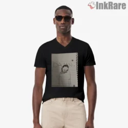 Kendrick Lamar Damn Spiral Notebook Sketch Art Shirt on black v-neck shirt for men graphic tee