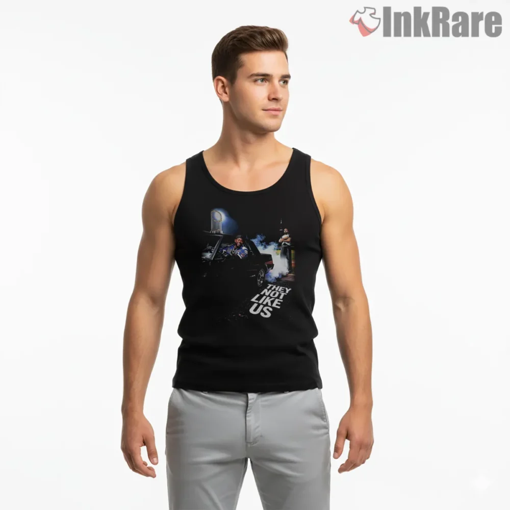 Kendrick Lamar Drake Rivalry La Night Champions Shirt on black tank top for men graphic tee