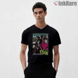 Kendrick Lamar Duckworth Storyboard Album Art Shirt on black v-neck shirt for men graphic tee