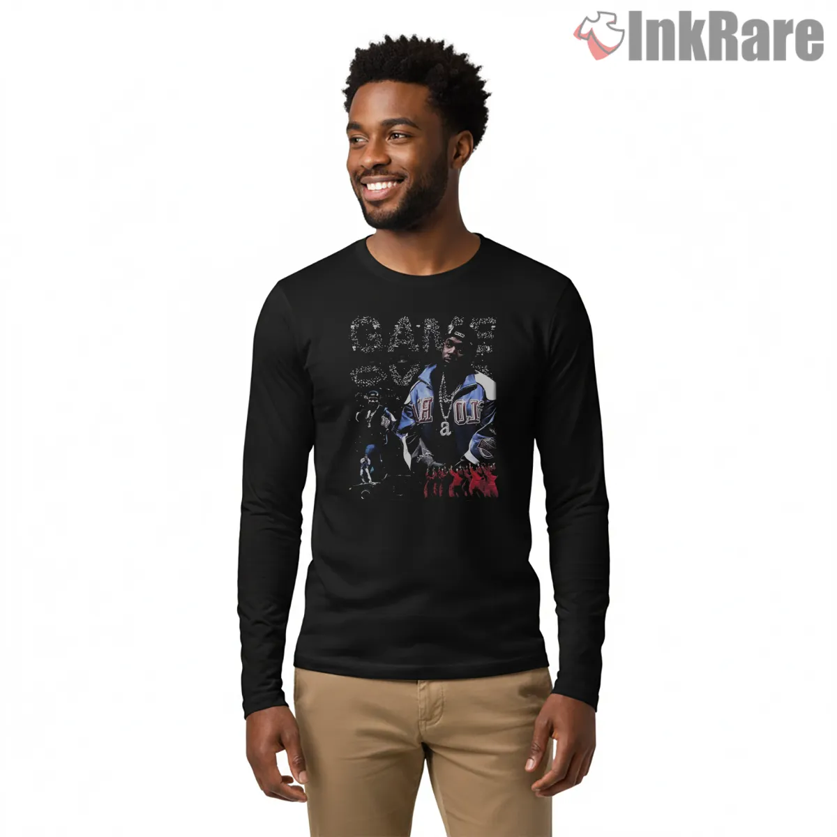 Kendrick Lamar Game Over Graphic Street Shirt on black long sleeve shirt for men graphic tee