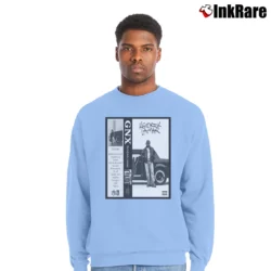 Men’s Kendrick Lamar GNX Album Design Cassette Tape Crewneck Sweatshirt in light blue | Cozy Fabric, Clean Style