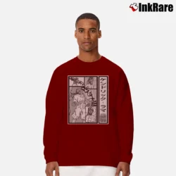 Men’s Kendrick Lamar GNX Manga Art Long-Sleeve Shirt in maroon | Sleek, Lightweight, Year-Round Wear