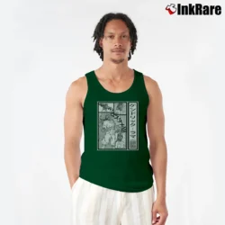 Men’s Kendrick Lamar GNX Manga Art Tank Top in forest green | Breathable, Active-Friendly Design