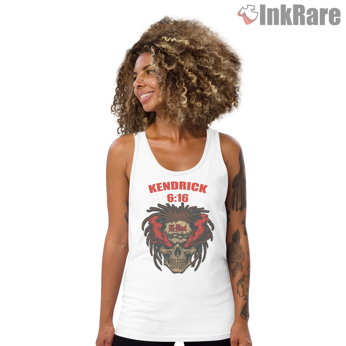 Kendrick Lamar Gnx Skull Flames Street Legend Tank Top White Kendrick Lamar Gnx Skull Flames Street Legend Shirt on white tank top for women graphic tee