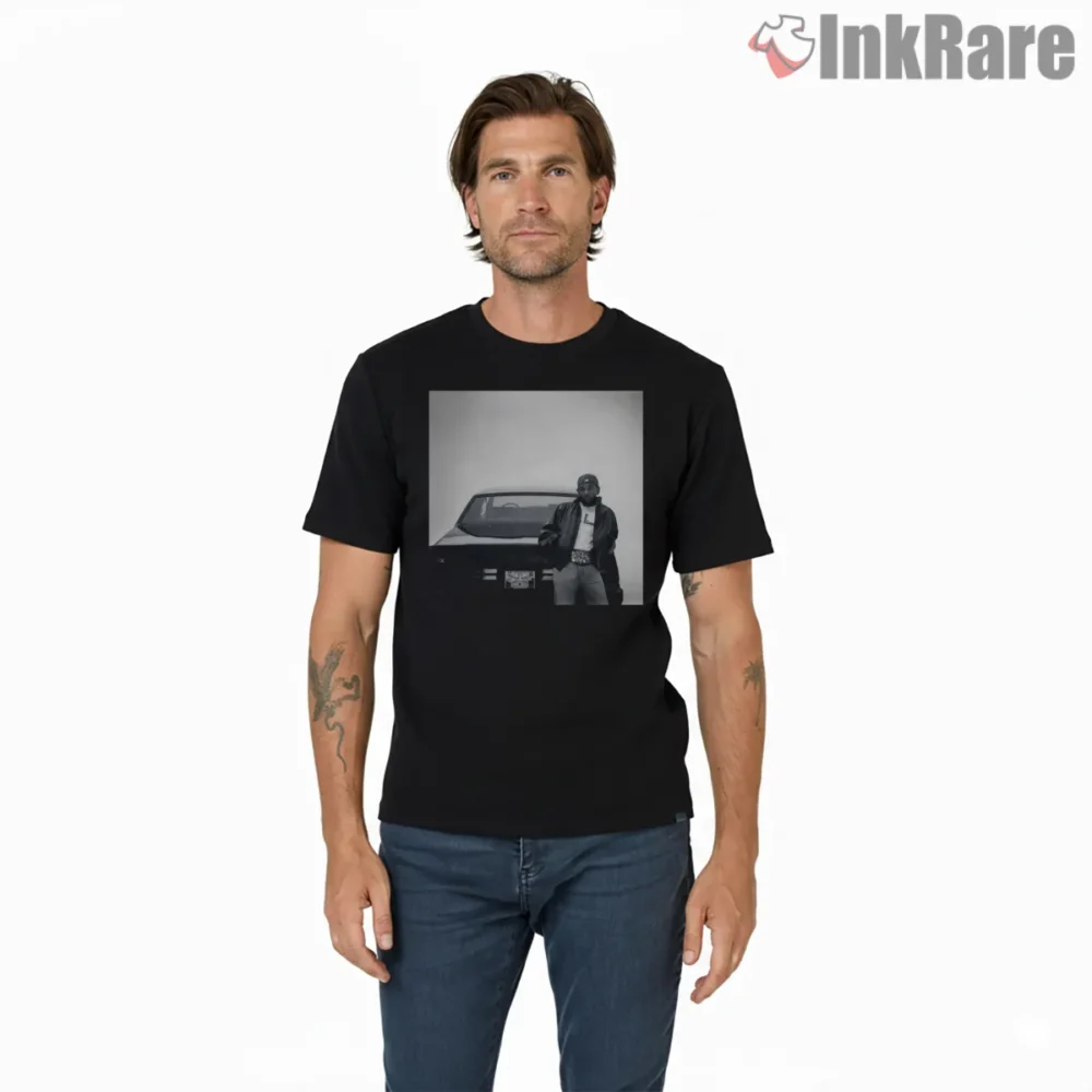 Kendrick Lamar Gnx Street Photo Vintage Album Shirt on black short sleeve shirt for men graphic tee