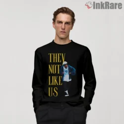 Kendrick Lamar Gnx They Not Like Us Yellow Text Shirt on black long sleeve shirt for men graphic tee