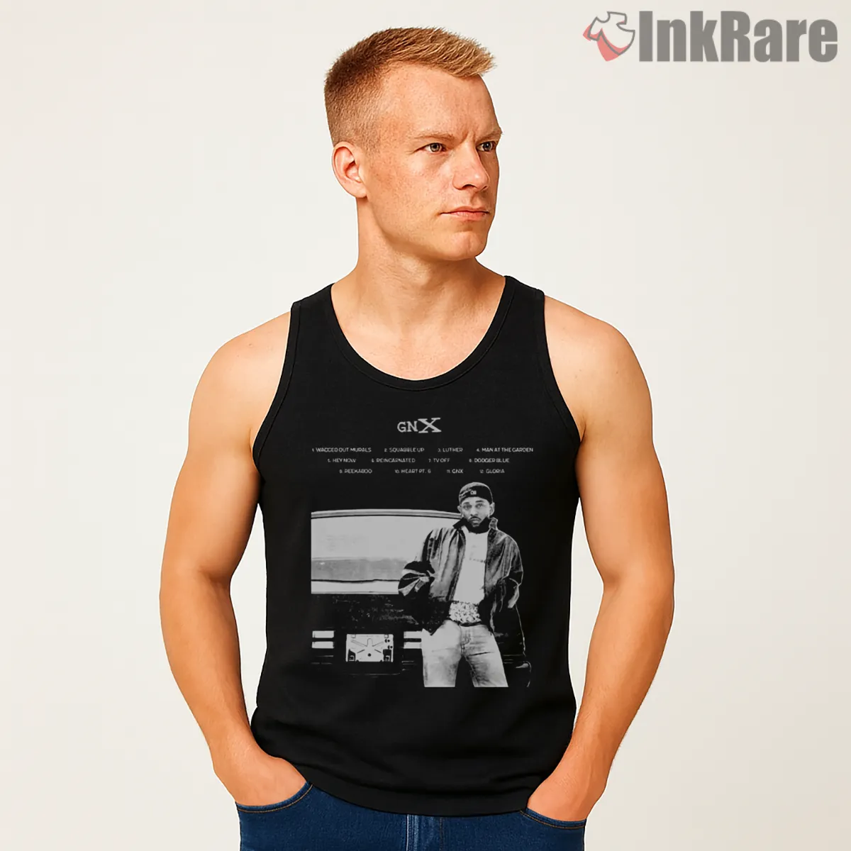 Kendrick Lamar Gnx Vintage Car Streetwear Tank Top Black Kendrick Lamar Gnx Vintage Car Streetwear Shirt on black tank top for men graphic tee