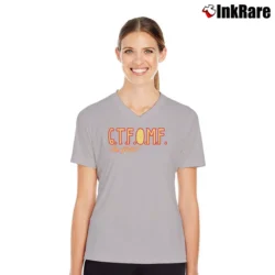 Women’s Kendrick Lamar GTFOMF The GOAT V-Neck Tee in sport grey | Chic Neckline, Soft Texture