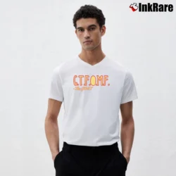 Men’s Kendrick Lamar GTFOMF The GOAT V-Neck Tee in white | Sharp, Breathable, Everyday Staple