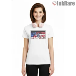 Kendrick Lamar Halftime Super Bowl Flag Field Vexel Shirt on white short sleeve shirt for women graphic tee