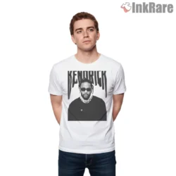 Kendrick Lamar Minimal Black And White Design Shirt on white short sleeve shirt for men graphic tee