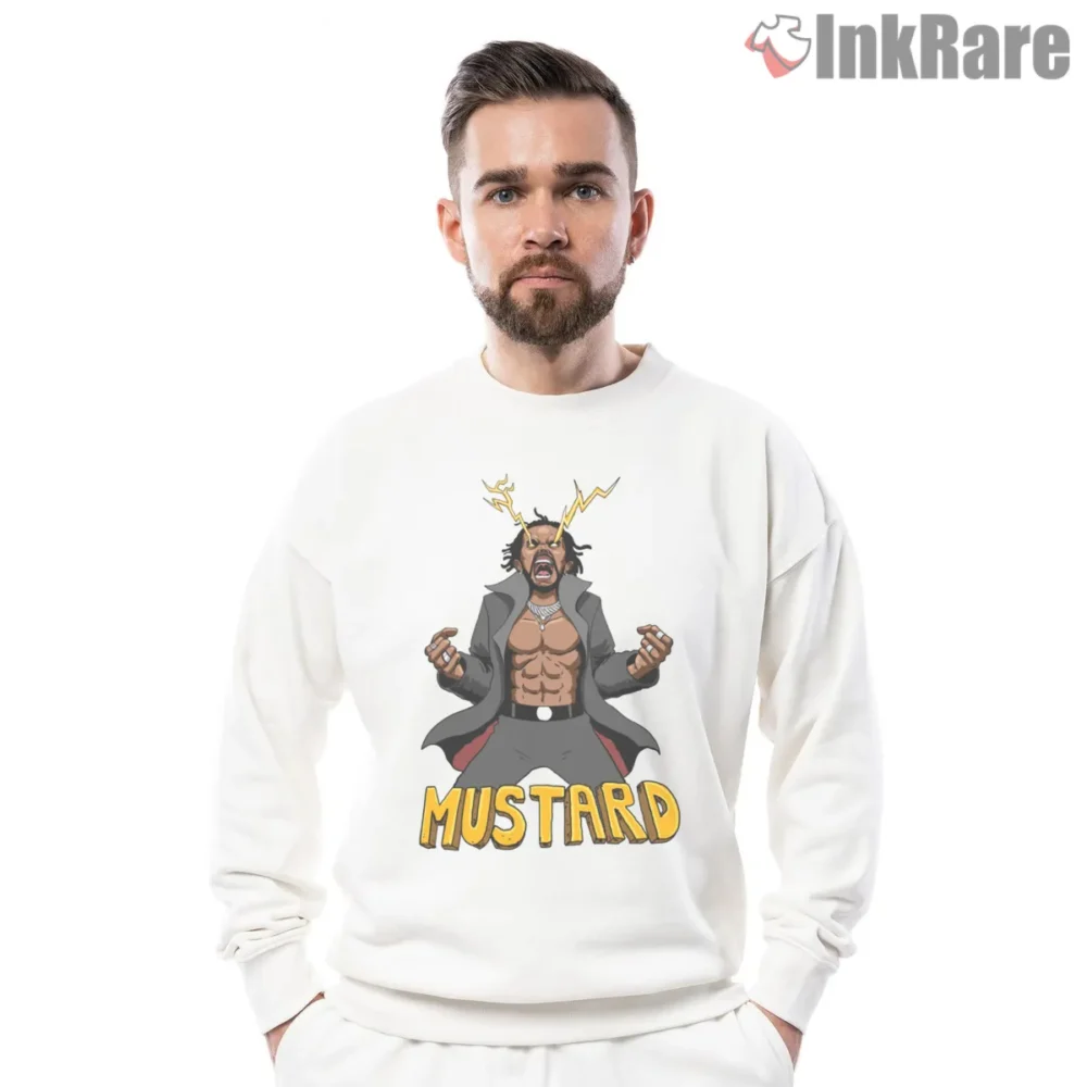 Kendrick Lamar Mustard Lightning Rage Shirt on graphic shirt for men graphic tee